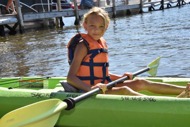 Shore Meadows green kayak